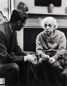 Albert Einstein and World Federalist Cord Meyer in conversation, Princeton, NJ